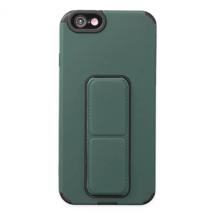 İphone 6 Kılıf Mega Standlı Silikon - Yeşil