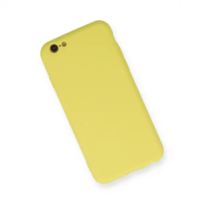 İphone 6 Kılıf Nano İçi Kadife Silikon - Sarı