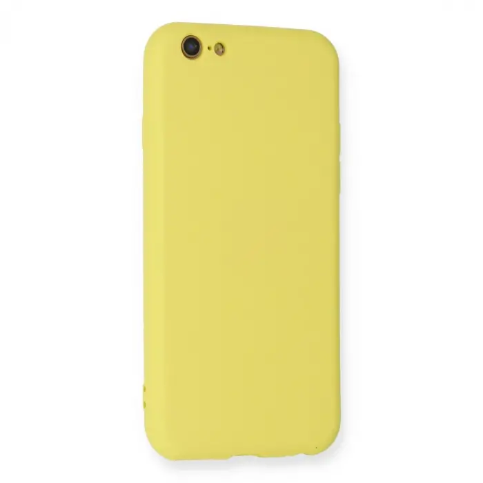 İphone 6 Kılıf Nano İçi Kadife Silikon - Sarı