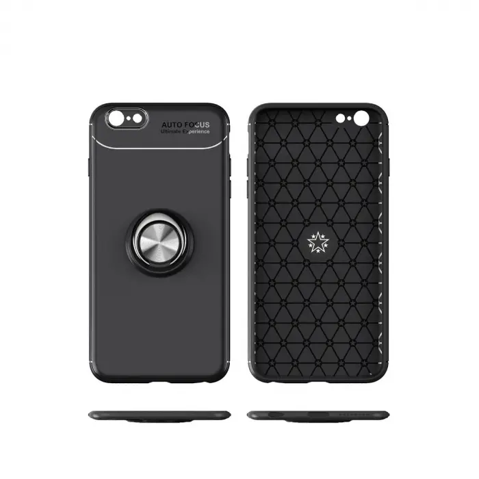 İphone 6 Kılıf Range Yüzüklü Silikon - Kırmızı