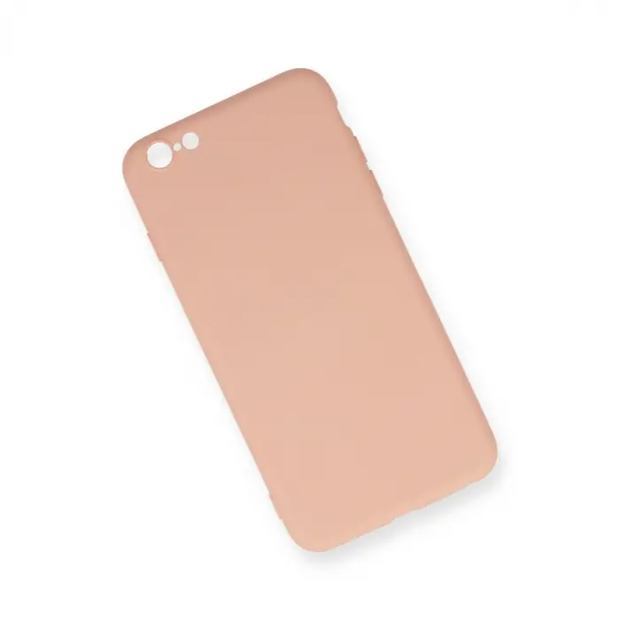 İphone 6 Plus Kılıf Nano İçi Kadife Silikon - Pudra