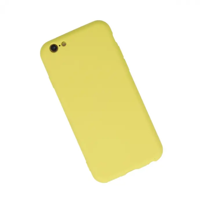 İphone 6 Plus Kılıf Nano İçi Kadife Silikon - Sarı