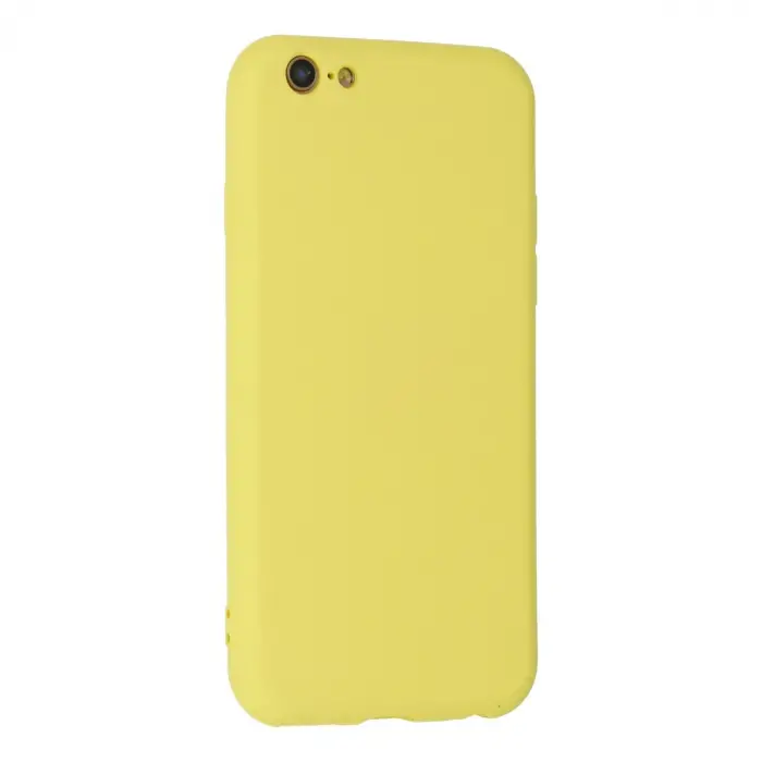 İphone 6 Plus Kılıf Nano İçi Kadife Silikon - Sarı