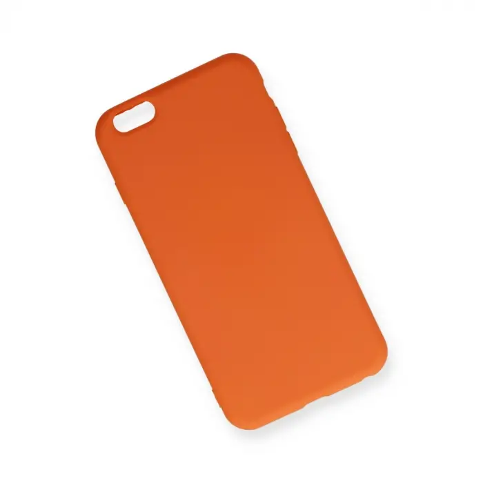 İphone 6 Plus Kılıf Nano İçi Kadife Silikon - Turuncu