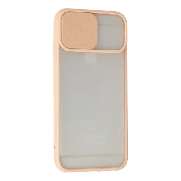 İphone 6 Plus Kılıf Palm Buzlu Kamera Sürgülü Silikon - Pembe