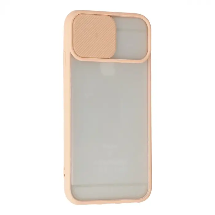 İphone 6 Plus Kılıf Palm Buzlu Kamera Sürgülü Silikon - Pembe