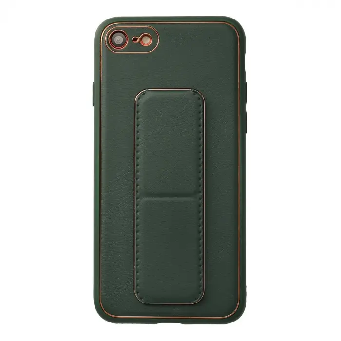 İphone 7 Kılıf Coco Deri Standlı Kapak - Yeşil
