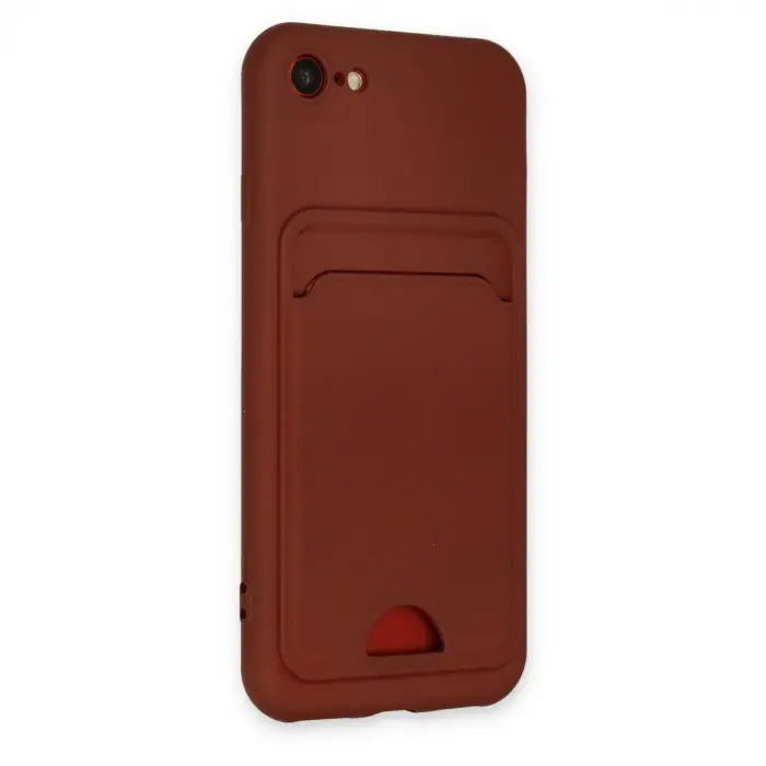 İphone 7 Kılıf Kelvin Kartvizitli Silikon - Bordo