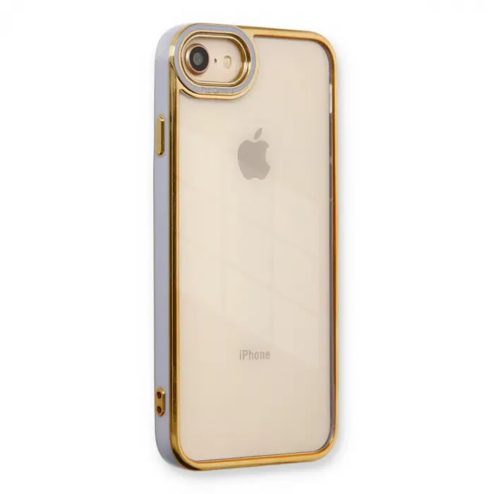 İphone 7 Kılıf Liva Lens Silikon - Lila