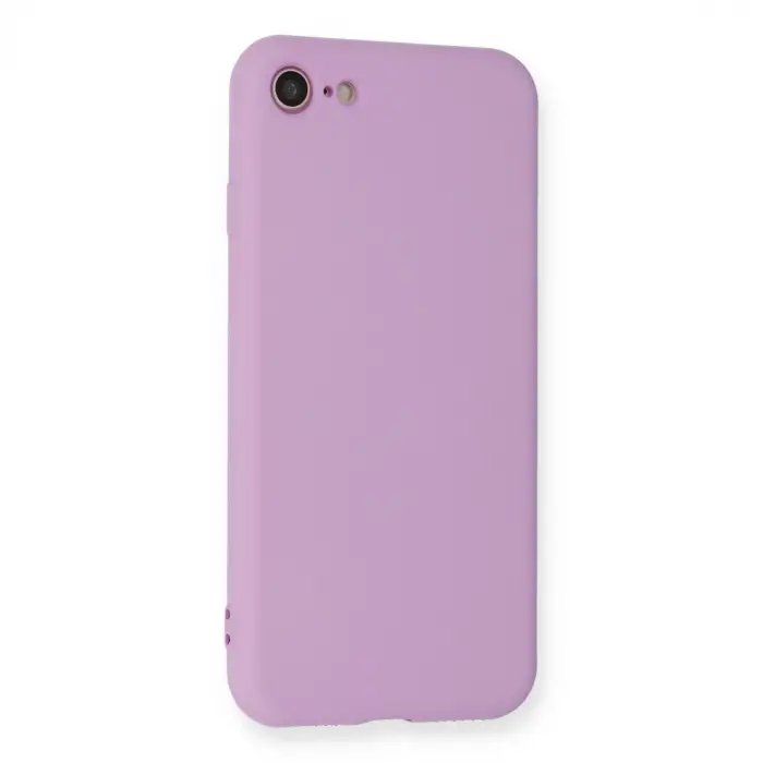 İphone 7 Kılıf Nano İçi Kadife Silikon - Lila