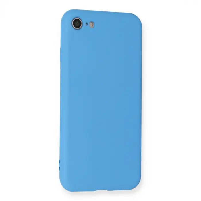 İphone 7 Kılıf Nano İçi Kadife Silikon - Mavi