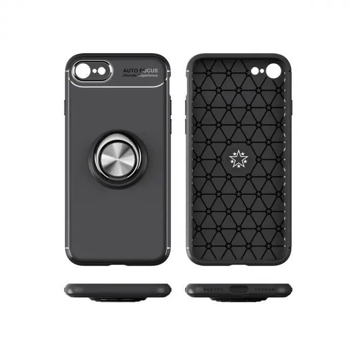 İphone 7 Kılıf Range Yüzüklü Silikon - Kırmızı