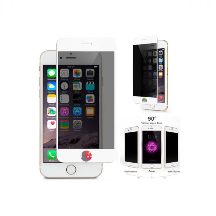 İphone 7 Plus Bilvis 3d Anti Peeping Hayalet Cam Ekran Koruyucu - Siyah