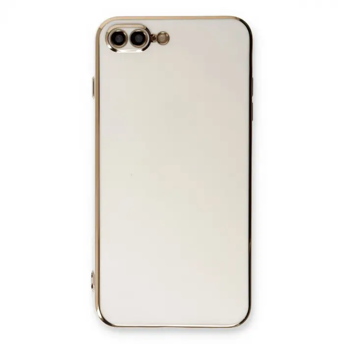İphone 7 Plus Kılıf Volet Silikon - Beyaz