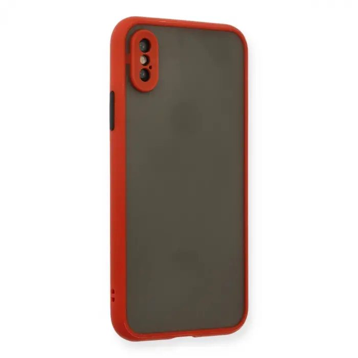 İphone X Kılıf Montreal Silikon Kapak - Kırmızı