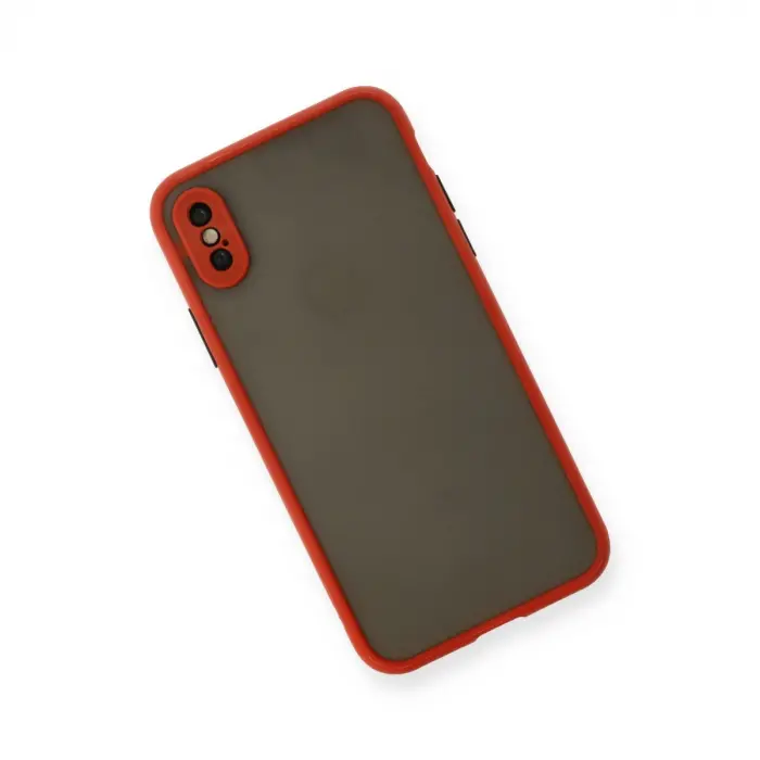 İphone X Kılıf Montreal Silikon Kapak - Kırmızı