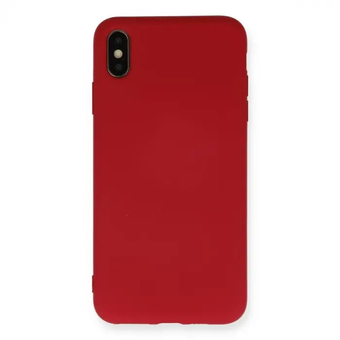 İphone X Kılıf Nano İçi Kadife Silikon - Kırmızı