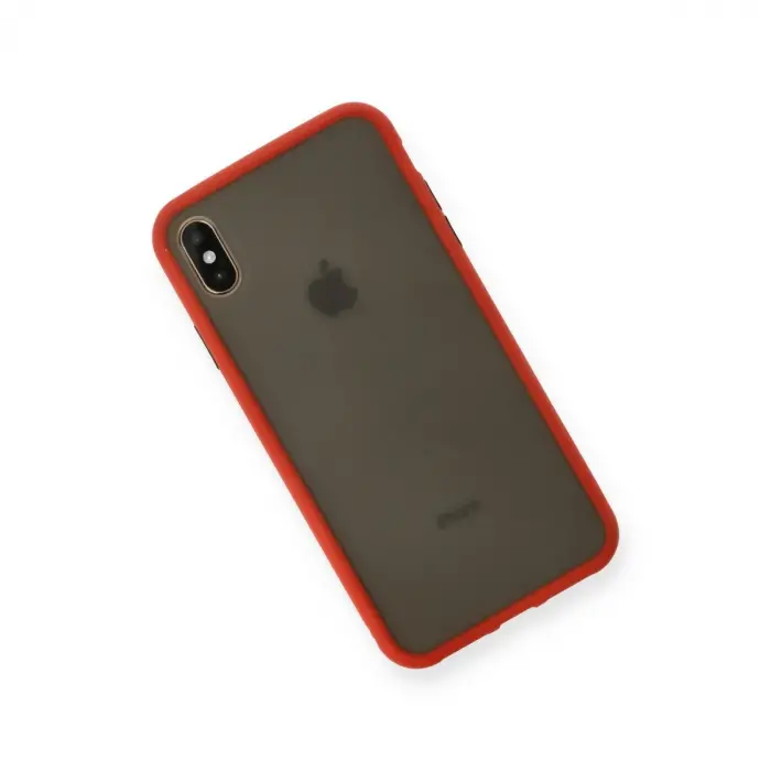İphone Xs Max Kılıf Montreal Silikon Kapak - Kırmızı