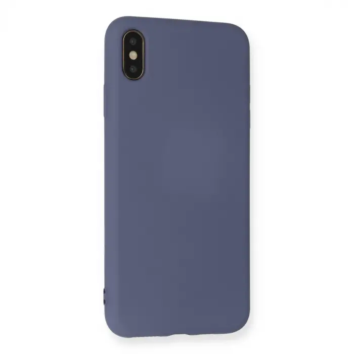 İphone Xs Max Kılıf Nano İçi Kadife Silikon - Gri