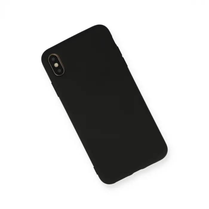 İphone Xs Max Kılıf Nano İçi Kadife Silikon - Siyah