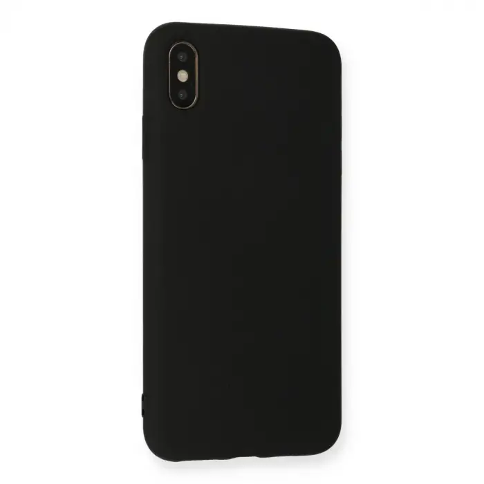 İphone Xs Max Kılıf Nano İçi Kadife Silikon - Siyah