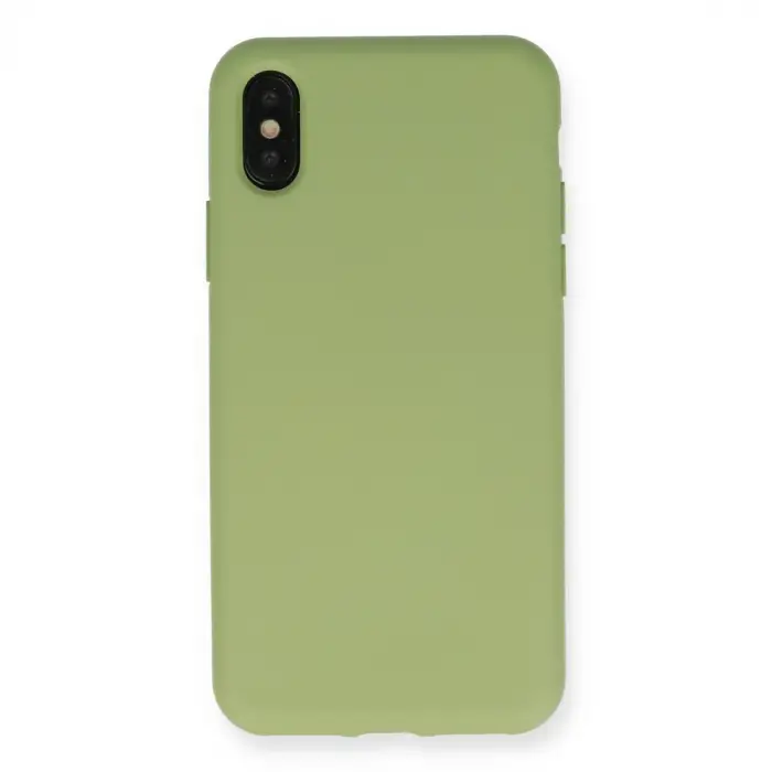 İphone Xs Max Kılıf Nano İçi Kadife Silikon - Yeşil