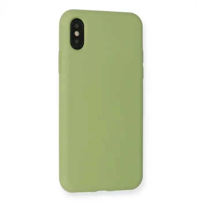 İphone Xs Max Kılıf Nano İçi Kadife Silikon - Yeşil