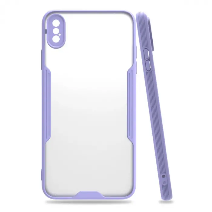 İphone Xs Max Kılıf Platin Silikon - Lila