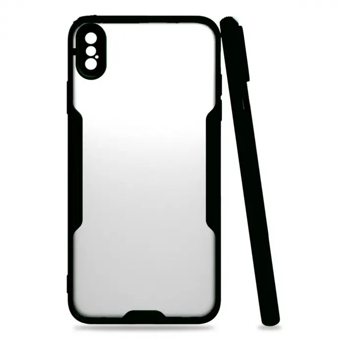 İphone Xs Max Kılıf Platin Silikon - Siyah