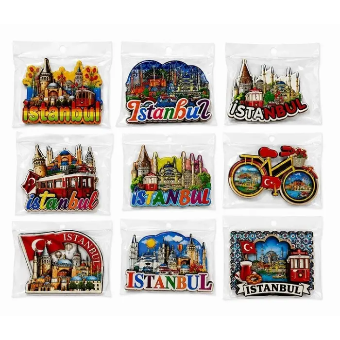 İstanbul Temalı Ahşap Buzdolapı Süsü Magnet Alk5825