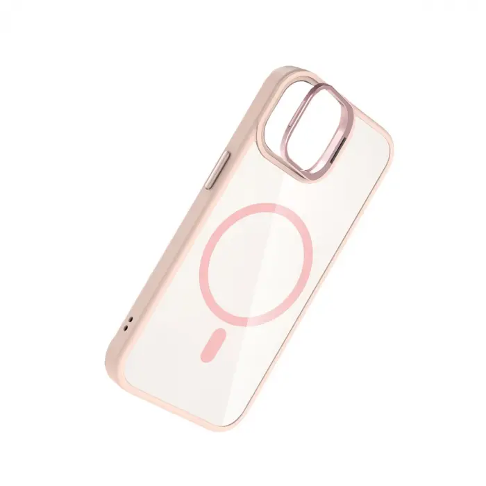 Joko  İphone 11 Remim Lensli Magsafe Standlı Kapak - Pembe