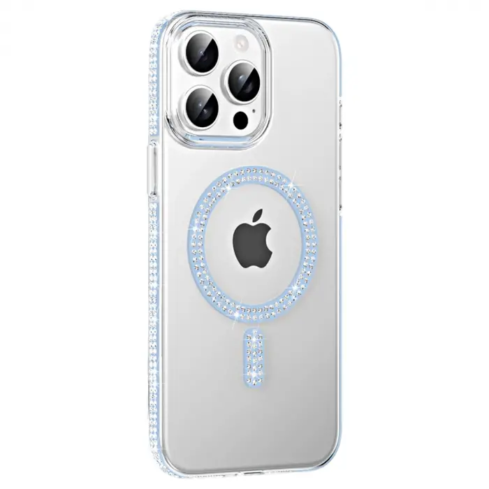 Joko  İphone 14 Pro Max Move Taşlı Magsafe Kapak - Mavi