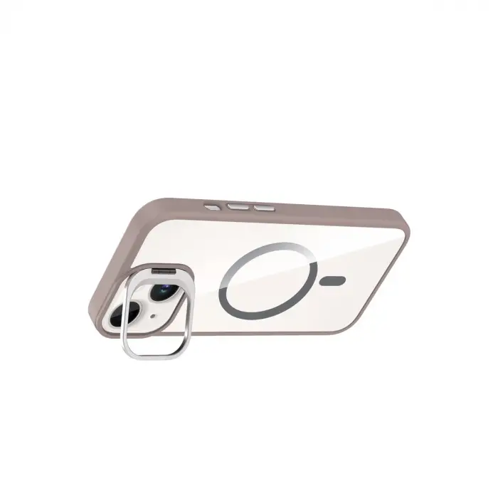Joko  İphone 14 Remim Lensli Magsafe Standlı Kapak - Titan Gri