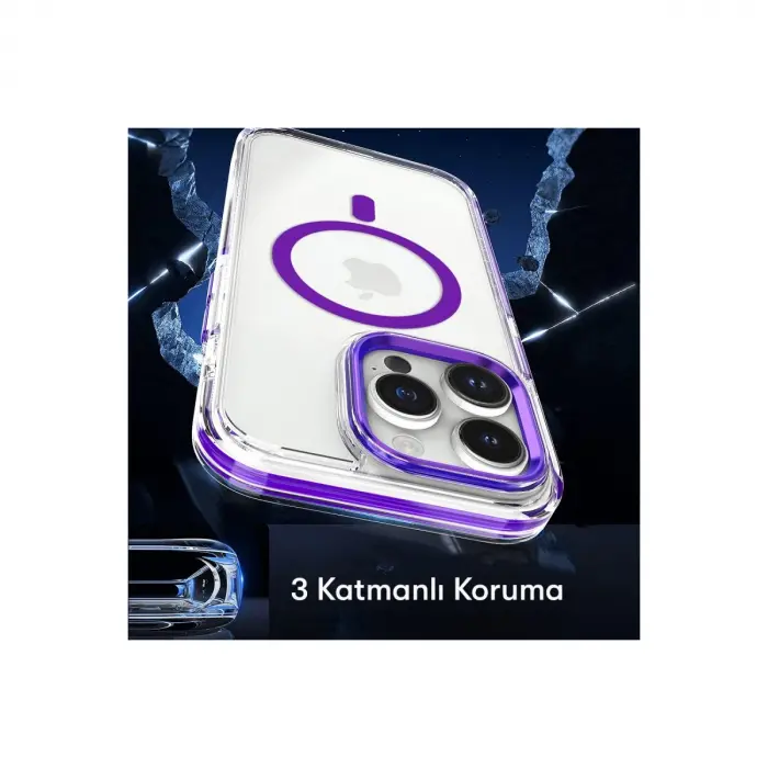 Joko  İphone 15 Pro Max Bella Magsafe Kapak - Derin Mor