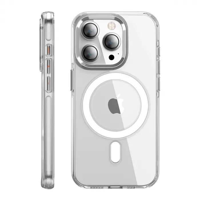 Joko İphone 15 Pro Max Kılıf Crystal Magsafe Kapak - Şeffaf