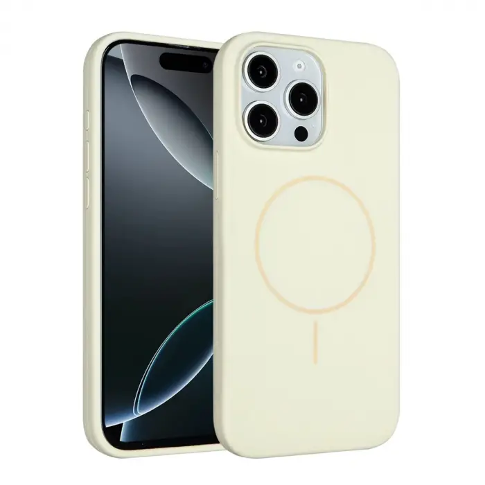 Joko  İphone 15 Pro Max Kılıf Jully Magsafe Kapak - Bej