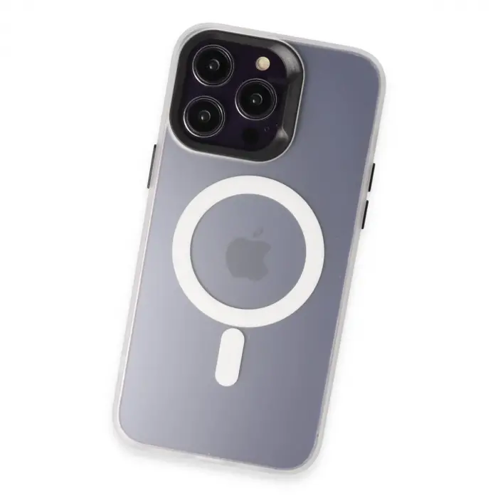 Joko İphone 15 Pro Max Kılıf Mateks Magsafe Kapak - Beyaz