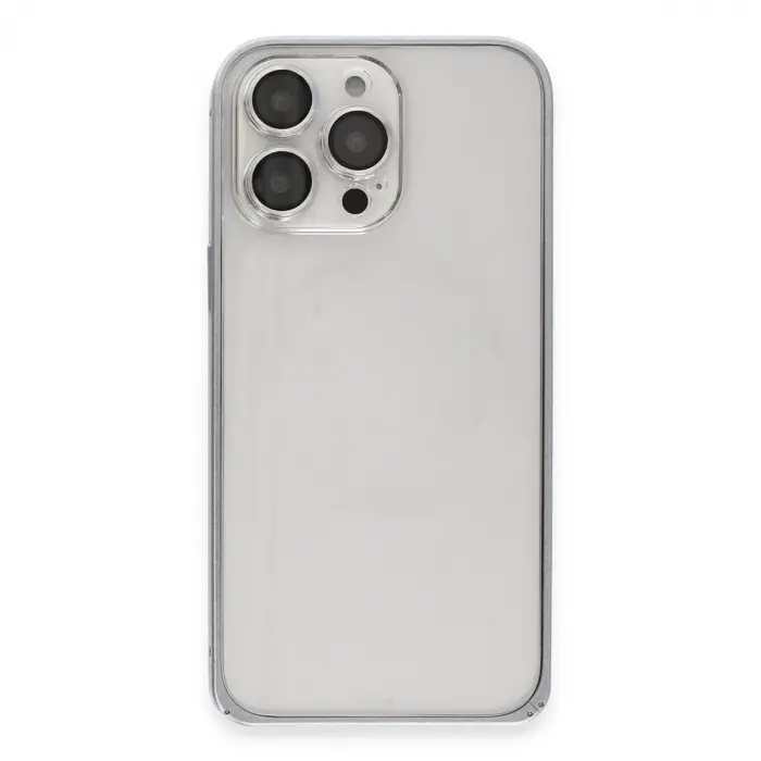 Joko İphone 15 Pro Max Metal Bumper Mat Kapak - Gri