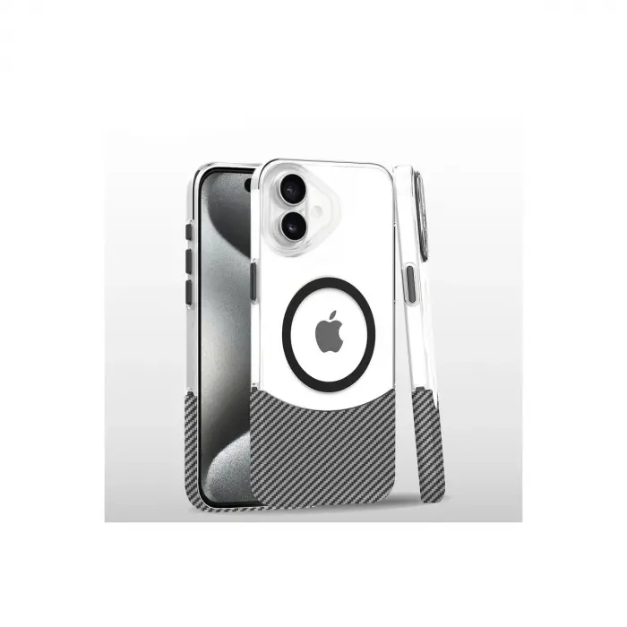 Joko İphone 16 Carbon Puzzle Magsafe Kapak - Beyaz