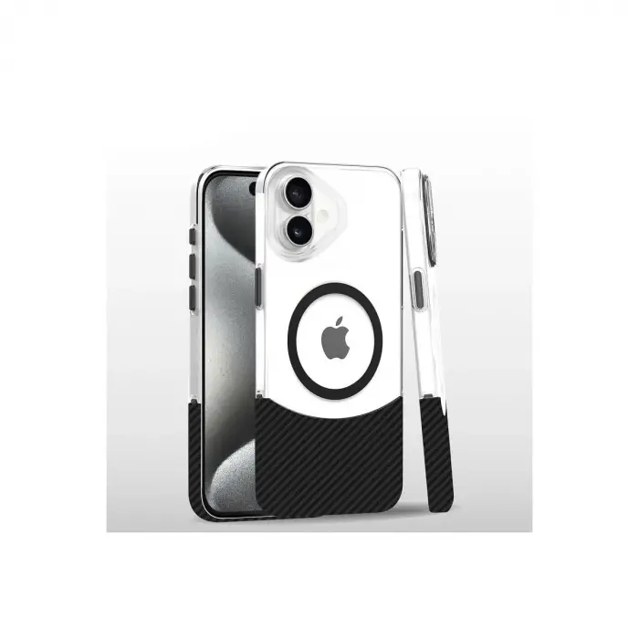 Joko  İphone 16 Plus Carbon Puzzle Magsafe Kapak - Siyah-2