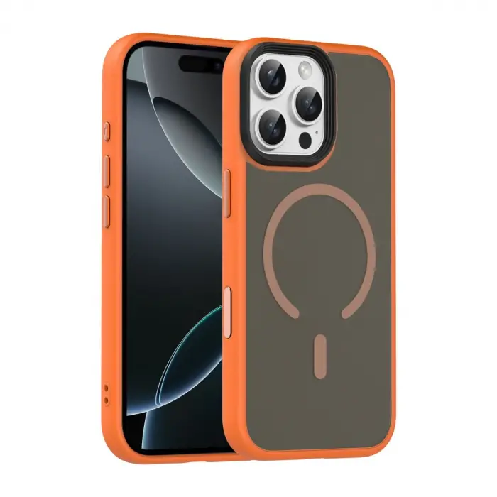 Joko  İphone 16 Pro Max Megane Magsafe Kapak - Turuncu