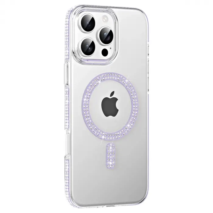 Joko  İphone 16 Pro Max Move Taşlı Magsafe Kapak - Lila
