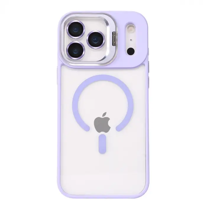 Joko  İphone 17 Pro Max Remim Lensli Magsafe Standlı Kapak - Lila
