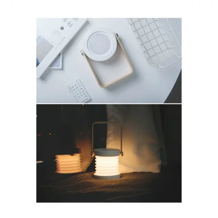 Jp-dld Kamp Lambası Görünümlü Dekoratif Gece Lambası - Beyaz