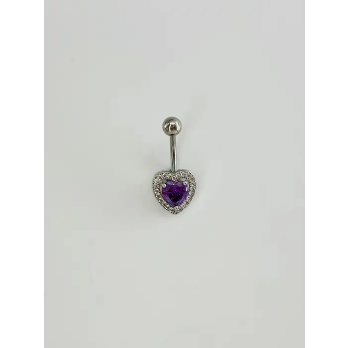 Kalp Detaylı Göbek Piercing - Pg0167