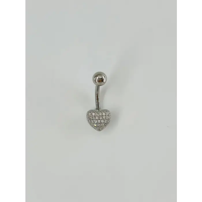 Kalp Detaylı Göbek Piercing - Pg0052