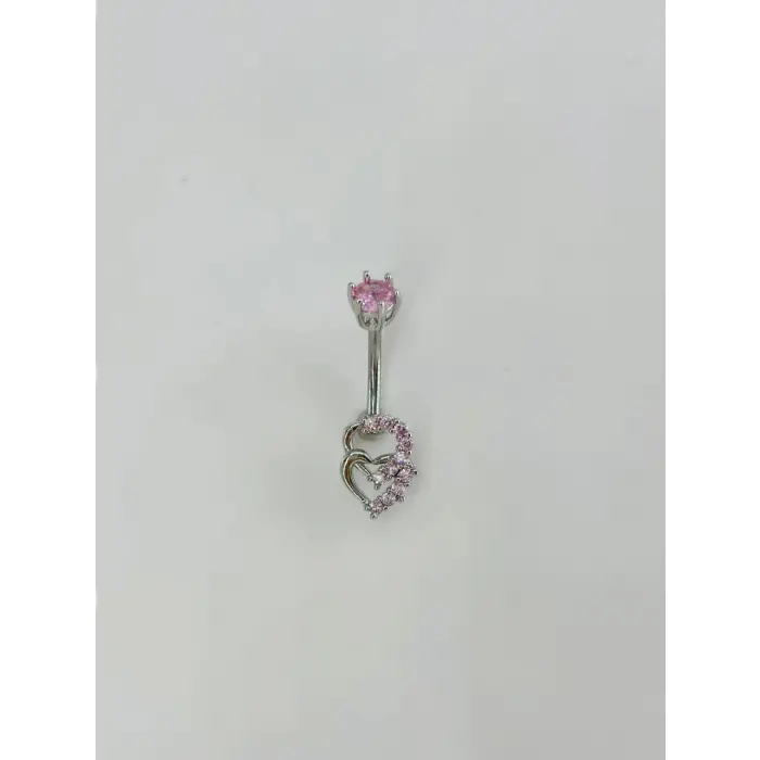 Kalp Detaylı Göbek Piercing - Pg0117