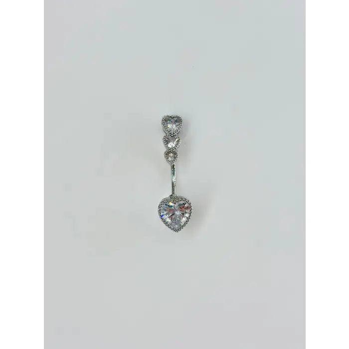 Kalp Detaylı Göbek Piercing - Pg0079