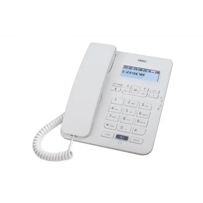 Karel TM145 Krem Kulaklıklı Ekranlı Masa Üstü Telefon