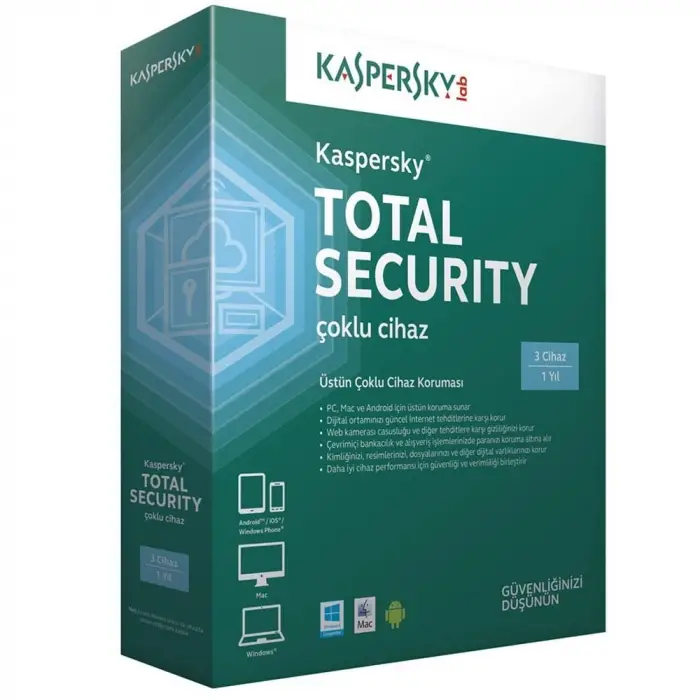 Kaspersky Total Security 5 Kullanıcı 1 Yıl Premium (KDO)